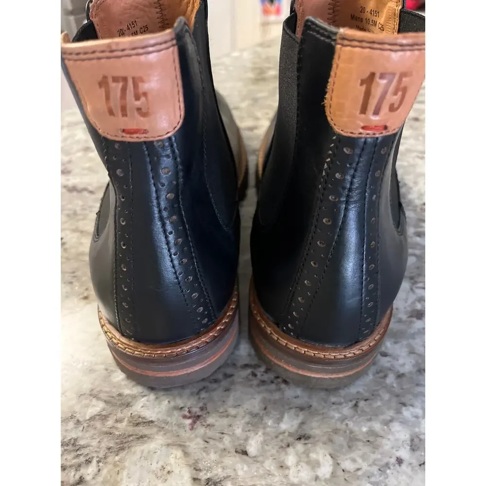 Johnston & Murphy Calder 175th Anniversary Black Leather Chelsea Boot Size 10.5